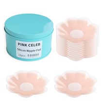 핑크셀럽 실리콘 니플패치, 꽃잎형12pcs