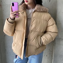 퍼카라 숏패딩 겨울 누빔 아우터 점퍼 페이크퍼 카라패딩 데일리 여성패딩