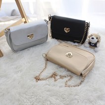 하트장식 골드체인 아동여아크로스백 핸드폰가방 어린이핸드백 초등학생선물