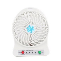 무선선풍기 Xiaomi-휴대용 충전식 Led 라이트 선풍기 에어 쿨러 미니 데스크 Usb 배터리 미포함, [01] White