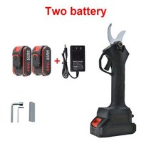 전지 전동 가위 Join ware-전지가위 88VF 600W 2000mAh 과일나무 가지치기 가드닝 툴 정원 손질 가든 도구 커터 무선, UK Plug, Two Battery