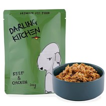 달링 강아지화식 사료 소고기 닭고기 100g 진돗개 소형견 애완견 특별식, 1개
