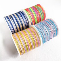 (45m)레인보우색 컬러면끈 재료 매듭팔찌 끈팔찌, (R49)X24 레몬핑크톤, 1롤(약45m)