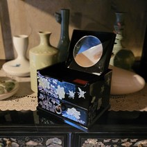 엔틱 거울 미니 자개보석함 2단 쥬얼리보석함 나전칠기 원목보석함 악세사리보관함 외국인선물