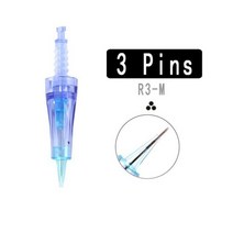 오토 MTS 니들 카트리지 닥터펜 Ultima A6 펜 E30 M7 M5 microneedling 9 12 36pin Nano Round PMU 아이 라이너 반영구머신 메조테라피, 3핀(R3)