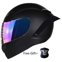 무지개 바이저 헬멧과 함께 전체 얼굴 오토바이 모토 크로스 경주 Casco 드 Capacete Dot 승 Kask 매트 블, 05 matte black-color_01 S