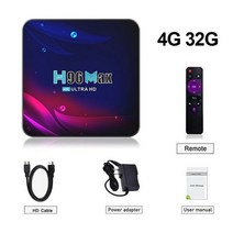H96 Max V11 박스 안드로이드 11.0 스마트 TV UHD 4K 미디어 플레이어 RK3318 WiFi BT4.0 100M VP9 H.265, 02 4G 32G_02 Eu 플러그