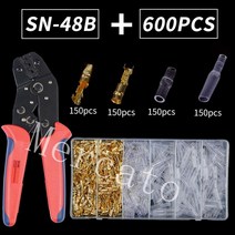 터미널 400/600PCS 총알 자동차 바이크 오토바이 압착 단자 전기 와이어 커넥터 SN48B 키트, [11] 600PCS SN48b1, 11 600PCS SN48b1