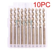 스텐기리 드릴날 MOSASK-HSS M35 고속 스틸 1.0 - 13.0 MM 코발트 코팅 스트레이트 생크 표준 길이 드릴 비트 세트 CNC 드릴링 커터 150386, 12.0mm, Straight Shank, 10PCS