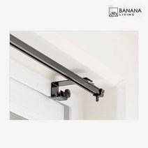 무타공 못없이 못질없이 커튼 커텐 레일 6자 블랙 설치 달기 걸이 거실 창문 샷시