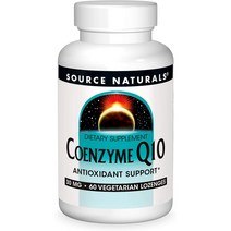 Source Naturals 소스 내추럴스 CoQ10 30mg 60타블렛 로젠지, 60정, 1개