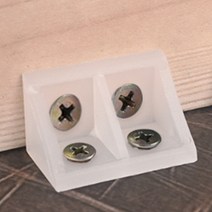 테이블 플라스틱 코너 브라켓 커넥터 10개입, 색상, 흰색