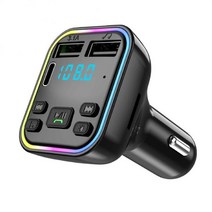 블루투스동글이 FM Transmitter Bluetooth 5.0 Car Kit MP3 Modulator Player Wireless Handsfree Audio Receiver, [01] 1pc
