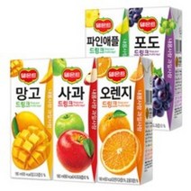 델몬트 포도 파인애플 오렌지 사과 망고 190ml 24팩 48팩, 사과+파인애플 (24팩 + 24팩)