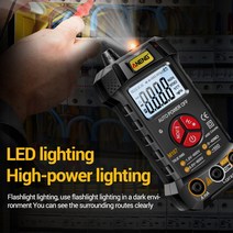 디지털 전압측정기 미터 4000 카운트 테스터 AC 전압 게이지 저항 검출기 핸드 도구, 한개옵션0