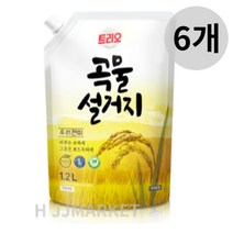 트리오 곡물설거지 우리현미 주방세제, 7.2L, 4개