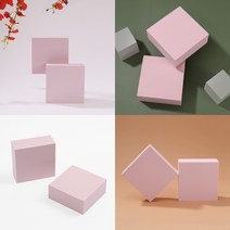 오브제 사각형 디스플레이박스 2P세트 10X10X4CM 핑크 작품전시대 디피박스
