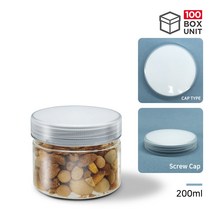 MIR 팜스원형 신형(WIDE캡&원터치캡) 10종 낱개 대량구매, 200ml/와이드캡_화이트, 100개