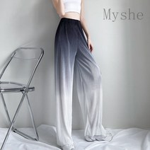 [Myshe]와이드 아이스 팬츠 여성 여름 캐주얼 바지 Jun606LTT613BS10