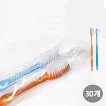 일회용 칫솔 고급 미세모 (투명포장), 30개