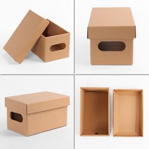 우주네점빵 DIY 크라프트지 수납박스 종이박스 24x15cm 1p