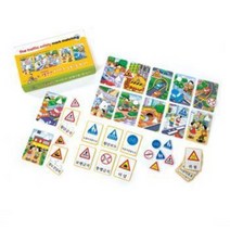 언어치료교구 안전교육 교통안전 표지판과 상황 그림 짝짓기