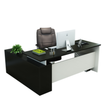 CEO 책상 대표 이사 중역 사장 서재 책상 캐비닛 세트, 사과나무 총 길이 1.8미터