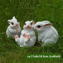 야외 버니 토끼 인형 귀여운 정원 장식품 예술 동물 집 마당, [03] C (3pcs)