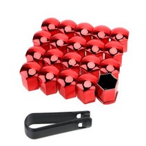 휠캡 수입차부품 볼트너트 17 19 21MM 자동차 타이어 나사 캡 볼보 S40 S60 S70 S80 S90 V40 V50 V60 V90 XC60 XC70 XC90, 빨간+21mm