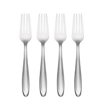 Lenox 레녹스 Cantera 65피스 플랫웨어 세트 4.6kg(10.2파운드) 메탈릭, Salad Forks Set of 4