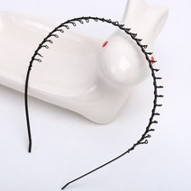 블랙 투스 철사 머리띠 남여 공용 헤어밴드 남자 남성 세안 와이어 메탈