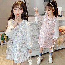 베비포 여아용 카라 트위드 원피스 WY6