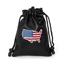 barudan 골프 귀중품 파우치 조임끈이 있는 남성용 여성용 가죽 티, Map of United States of Americ