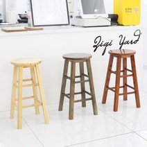 스텝스툴 하이스툴 실목 가정용 밀크티샵 모던심플 바의자 아이 북유럽의자 스탠드바의자, C01-45cm