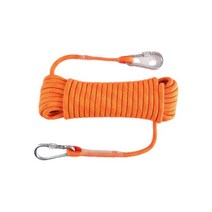 야외 등반 로프 탈출 안전 로프 등반 암벽 등반 내마모성 높은 고도 생명을 구하는 로프 장비 비상 구조 로프, 14mm 직경-50 m, 오렌지