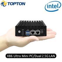 소형미니PC 미니 휴대용 산업용 한뼘 팬리스 PC J4125 J4105 쿼드 코어 2x i226-V 2.5G Nics 방화벽 컴퓨터 NVMe usb3. 0 소프트 라우터, [01] Celeron N4000, [02] AU, [02] 4GB DDR4 128GB NVMe