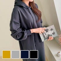 리엘라 호일리 베이직 기모 후드 롱원피스-OPS6979K1A