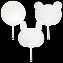 ABC문구 부채만들기 종이부채 학습용 미술재료 그리기 꾸미기, 곰돌이