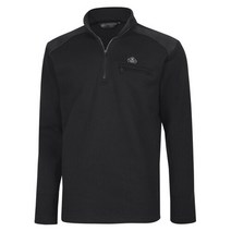 [파파브로] 남자 겨울 스포티 기모 반집업 등산 티셔츠 MB-MOK-Q054-블랙