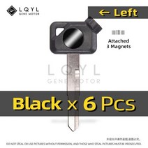 오토바이 키 포경 블랭크 교체 야마하 자석 도난 방지 잠금 VOX BWS JOG EVO ZR 50 100 125 4V VOX50 VINO EVO2 12 개, CHINA_6 PCS Left, 12개
