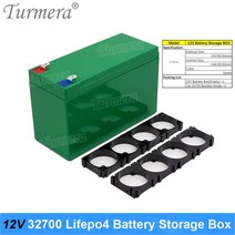Turmera 12V 32700 Lifepo4 배터리 보관함 4S 20A BMS 니켈 무정전 전원 공급 장치 또는 바이크 오토바이 용 홀더 포함, [04] Black BMS Nickel