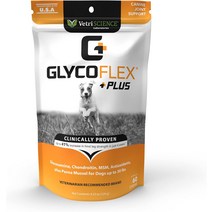 강아지영양제 VETRICIENCE Glycoflex 3 임상적으로 입증된 개용 글루코사민 함유 고관절 및 관절 보조제 120개 츄 - 수의사가 권장하는 DMG MSM Perna 이, [01] 글리코플렉스 플러스, [01] 닭, [01] 소형견을 위한 60개 씹어먹는 음식