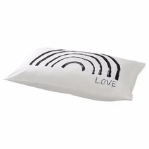 이케아 타페트말 베개커버 화이트무지개 50x80cm 면80% 비스코스20%