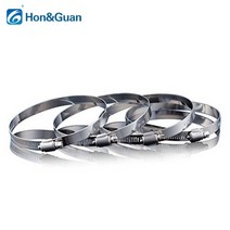 팬부품 펜부품 honamp guan 2pcs 4 인치 실용적인 스테인레스 스틸 클립 덕트 인라인 덕트 팬 (100mm) 용 조정 가능한 웜 드라이브 호스 클램프, 협력사