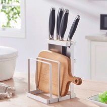 공유 우드 칼 도마 거치대, 화이트, 1개