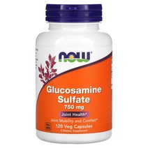 나우푸드 Glucosamine Sulfate 750 mg 120 식물성 캡슐es, 120 Count