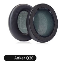 헤드폰 교체용 패드 Anker Soundcore Life Q10 Q20 Q30 Q35 헤드셋 용 이어 게이머 교체 메모리 폼 커버, Q20용 블랙
