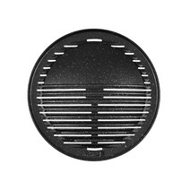 슈퍼스톤 숯불용 원형 295 330 반반 코팅 석쇠 불판, 직경 330mm, 1개