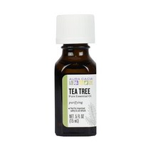 Aura Cacia 100% 퓨어 아로마테라피 에센셜 오일 클렌징, Tea Tree, 15ml, 1개