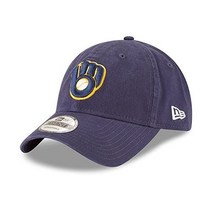 뉴에라 mlb 모자 밀워키 브루어스 New Era Milwaukee Brewers Core Classic 9Twenty Adjustable Cap Hat Navy Blue 1159